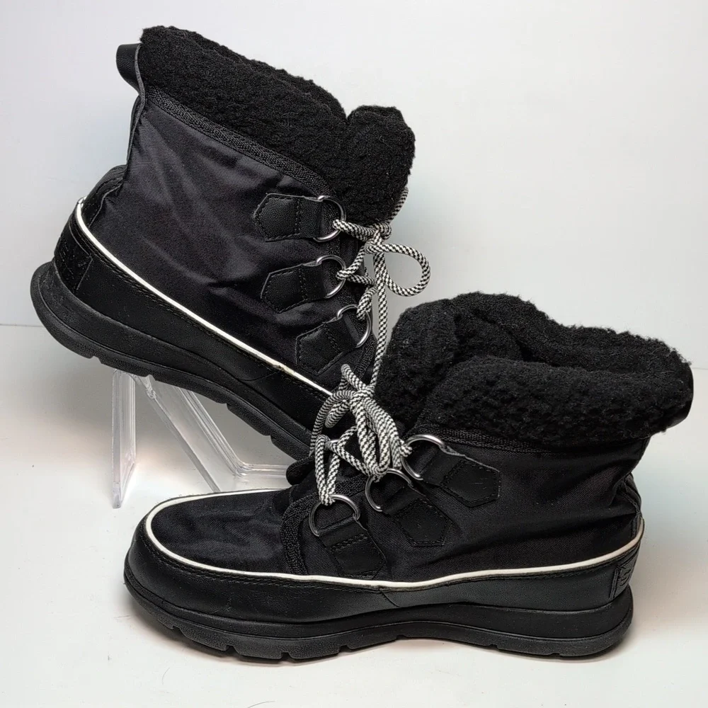 Sorel explorer carnival 100g black boots womans size 6 EU 37 - Picture 7 of 15